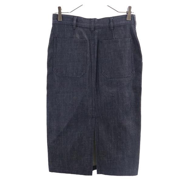 HYKE Long Length Tight Denim Skirt 1 Navy Women Used