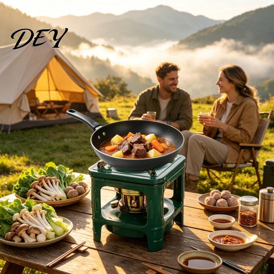 Manual Ignition Kerosene Stove Portable for Camping, 8-Wicks Emergency Camp Heater, Hiking Cooking Burner Lightweight Furnace Outdoor Picnic