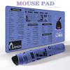 LINUX Shortcut for Unix Programmer Pad Gaming XXL Nonslip Laptop Cute Cats Cartoon Desk Mats Keyboard Accessories Student Gifts