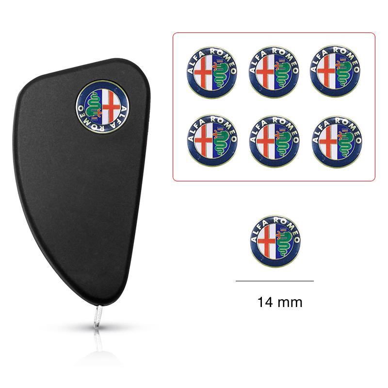 5/10Pcs Aluminium Metal Car Key Emblem Stickers For Alfa Romeo Giulietta GT 159 147 156 Mito Brera Giulia F1 Stelvio Volante