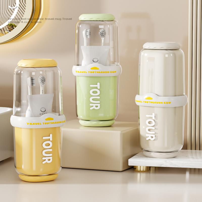 Portable Wash Cup Toothbrush Cup Mouthwash Cup Toothbrush Household Set Tooth Cylinder Toothbrush Toothpaste Storage Box
