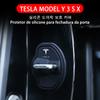 4Pcs Car Silicone Door Lock Cover Shock Absorber Protective Sticker for Tesla Model Y 3 S X Roadster SpaceX Cybertruck Car