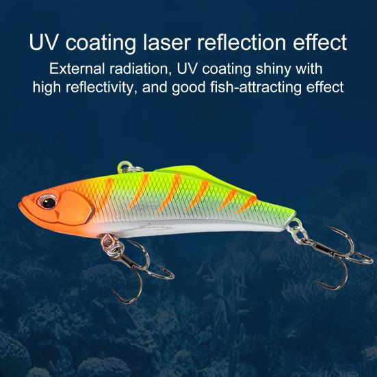7CM/15.5G VIB Fishing Lure with Hooks Long Casting Hard Artificial Bait Freshwater Saltwater Trout Bass Walleye Fishing Accessories