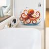 Decorative Stickers for Bathroom Decoration In The Cartoon Water Ripple Scene Featuring An Octopus