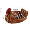 Rattan Woven Fruit Basket Cute Shape Fruit Bowls Tray Vegetable Snack Basket Chicken Shaped Woven Fruit Storage Basket