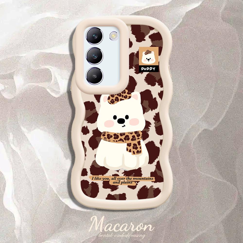 

Окрашенный узор Big Wave Edge Мягкий силиконовый материал Macaron чехол для телефона противоударный защитный резиновый чехол для OnePlus Vivo Motorola Moto Vivo Y33S белый