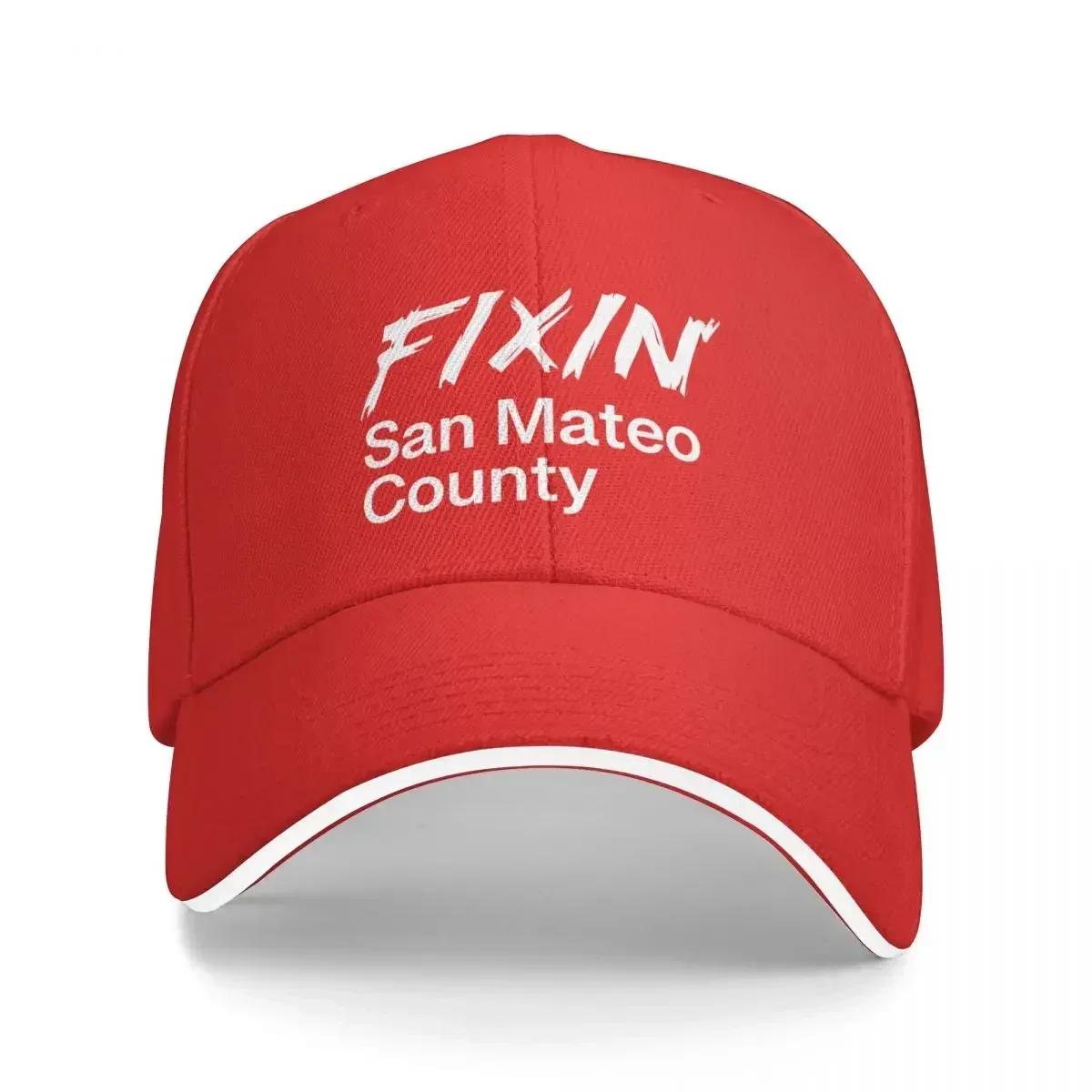 Fixin San Mateo County white logo Baseball Cap Golf Wear luxury Women cap Hat Unisex Luxury Hats For Women Unisexs