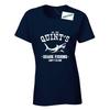 Quint's Shark Fishing Inspired By Jaws Ladies Fitted T-Shirt