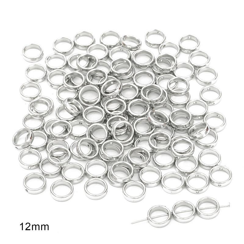 Multi-Size Electroplated CCB Plastic Large-Hole Beads for DIY Jewelry Crafting