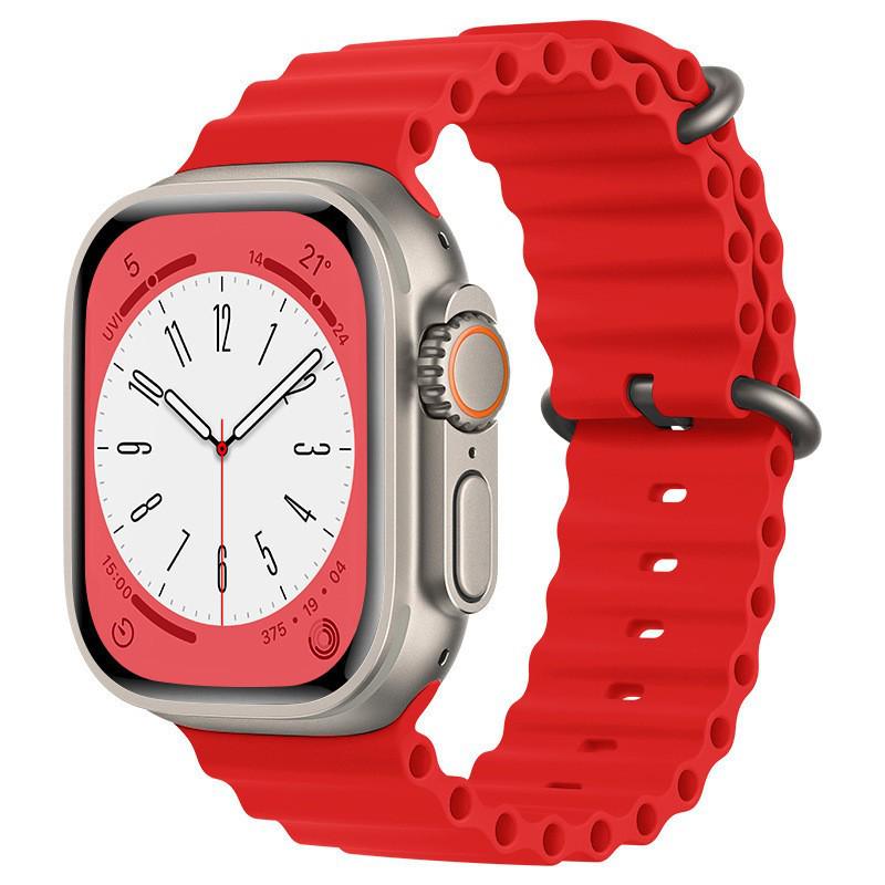 Compatibile con Cinturino in Silicone Apple Watch Serie 10, Cinturino Oceanico con Doppia Fibbia per Serie 9 e Modello Sportivo Ultra 11 Serie 2.