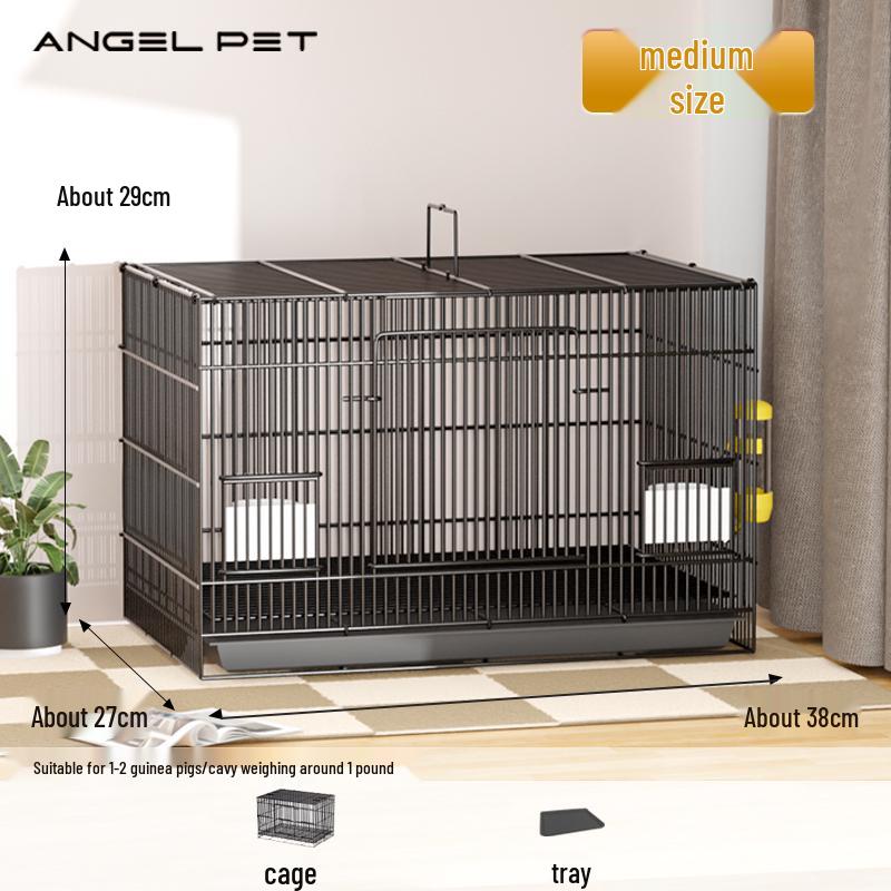 Indoor Guinea Pig Cage with Toilet, Anti-Spray Urine Protection, and Special Villa Design