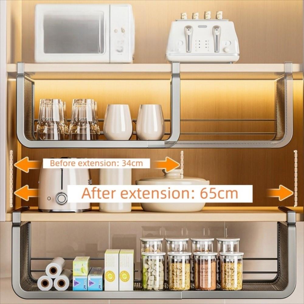 Wall Mounted Pull Out Storage Rack Under Shelf Storage Wall Wardrobe Storage Hanging Net Basket Metal Net Large Capacity