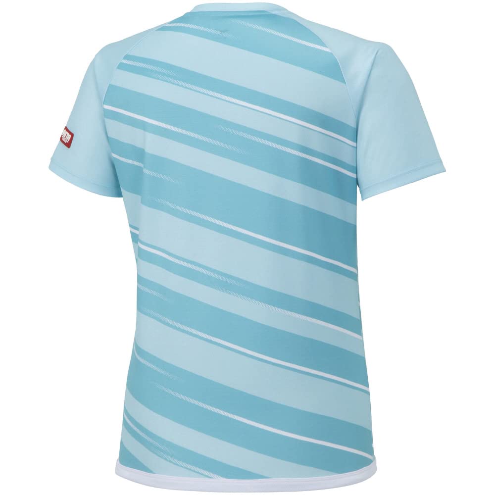 Mizuno Table Tennis Game Short JTTA Tanager Size 2XL Shirt, Sleeve, U-Neck, Moisture-Wicking, Quick-Drying, Certified, 82JAA214, Women's, Turquoise,