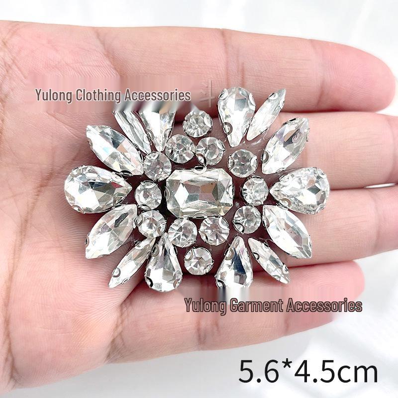 Luxury White Rhinestone Hotfix Stickers: Super Shiny DIY Dress Accessories with Hot Melt Adhesive