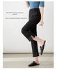 2025 Spring/Summer Women's High Waist Mugwort Tencel Cigarette Pants – Loose, Nine-Point Slit Casual Wear