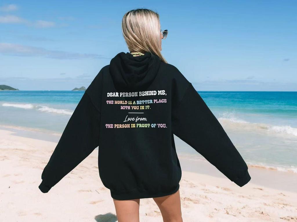 XS-5XL European Size Casual Drop Shoulder Hooded Fashion