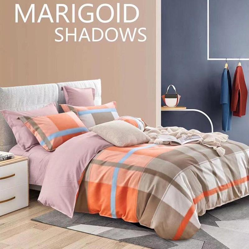 Soft and Skin-friendly Single Print Duvet Cover & Brushed Bed Sheet - 1.5 Meter
