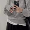 Women's Retro Wool Half-Zip Knitted Cardigan - Autumn Winter 2026