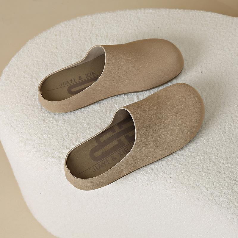 

Baotou half slippers women wear autumn new flat-bottomed soft-soled pregnant women pedal lazy shoes slippers 41