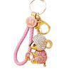 Elegant Zodiac Rhinestone Sheep Key Ring Charming Car Accessory For All Occasions Gift