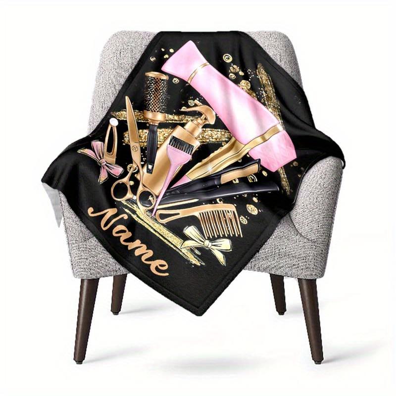 Haircut Customize Your Name Blanket Used For Chair Office Sofa Bed Camping Soft And Warm Giving Friends And Relatives Birthday Graduation Gift