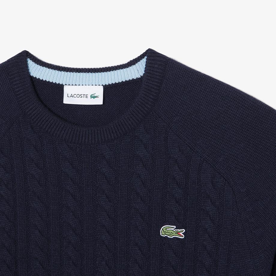 Lacoste Men's Cable Round Sweater AH806E-54NHDE