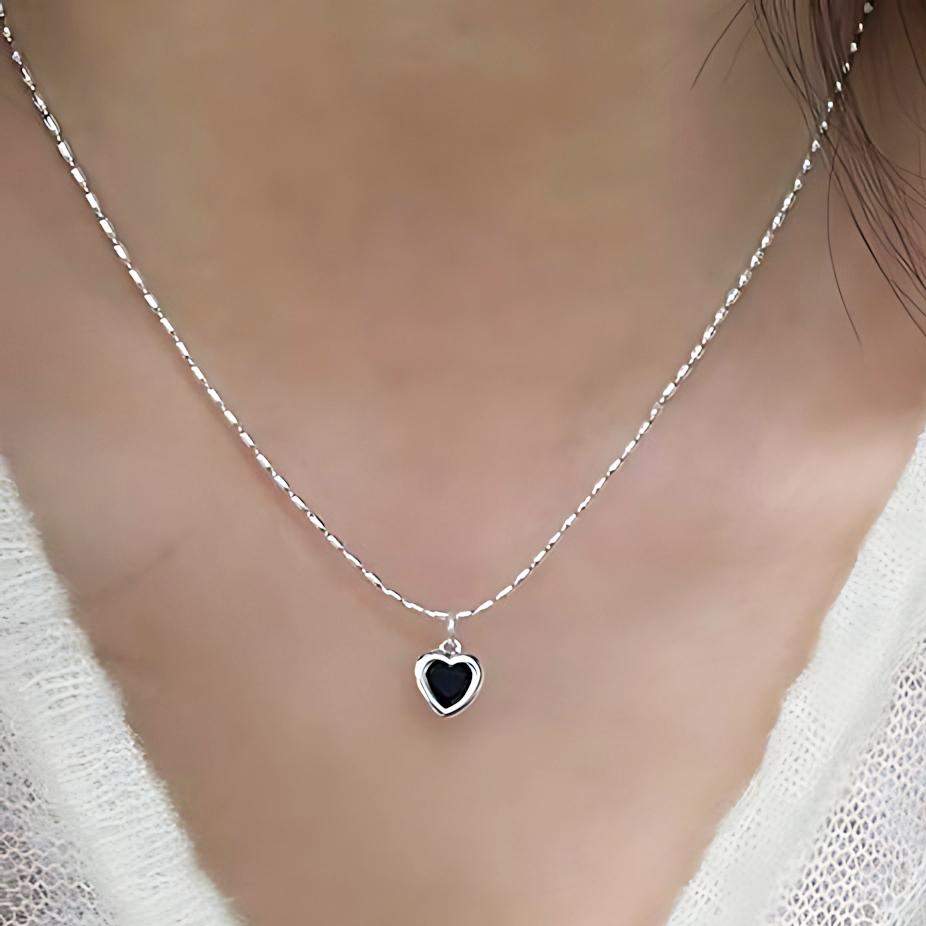 925 Silver Bead Geometry Necklace for Women Girl Korean Design Versatile Choker Jewelry Dropship