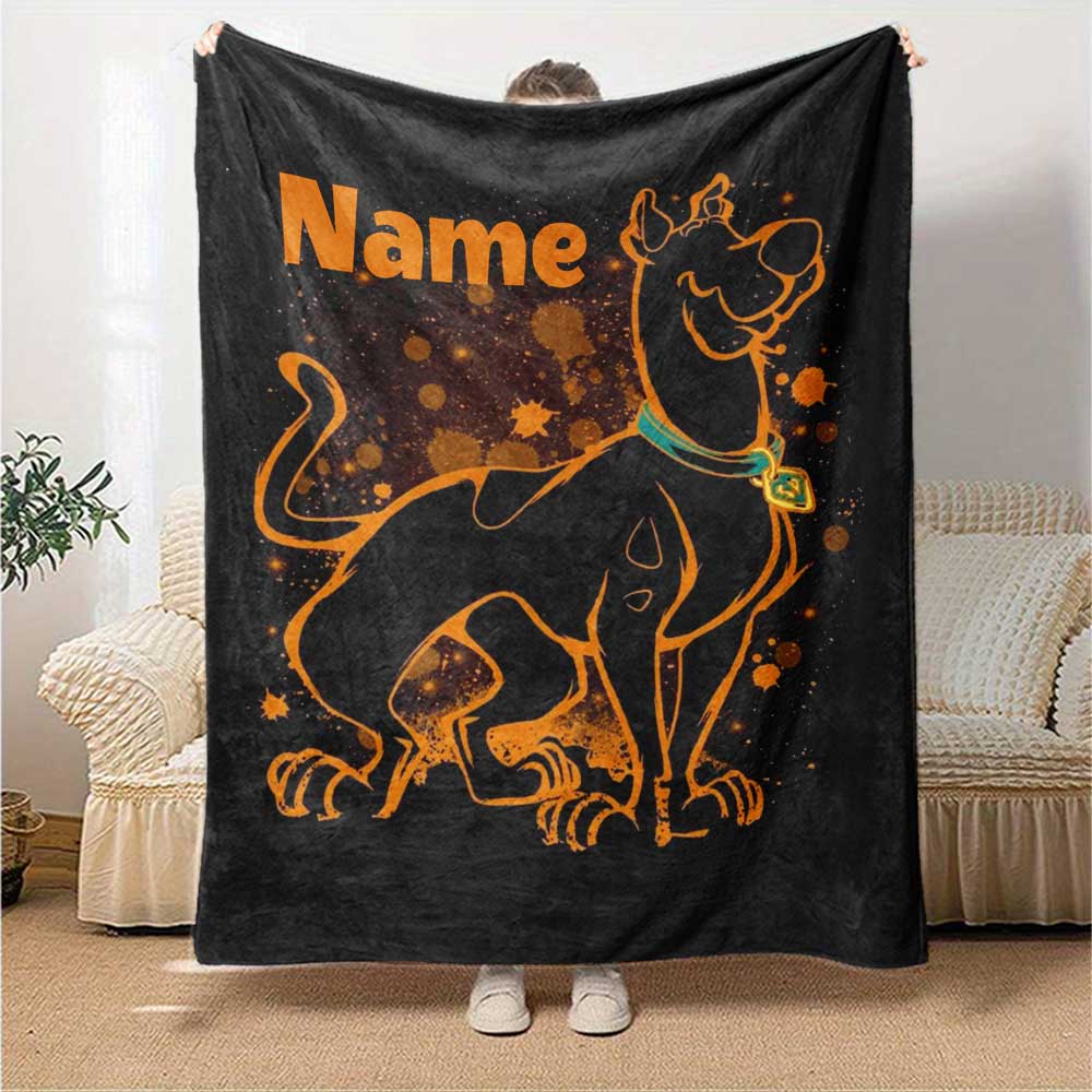 Warner (5) Customize Your Name Blanket Throw Personalized Blanket Ultra-Soft Throw For Sofa Bed Livingroom Chair All-Season Use