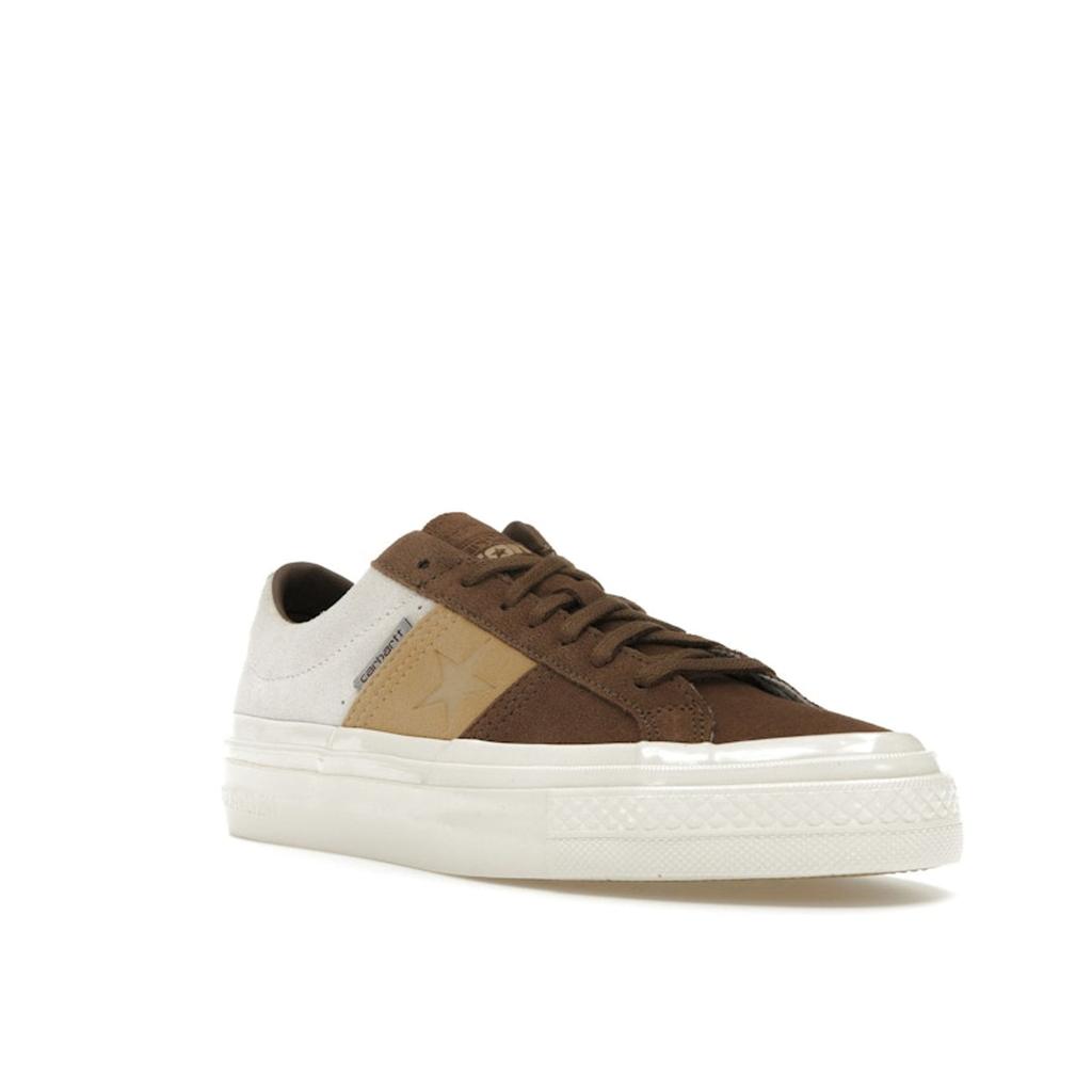 Converse Carhartt WIP X One Star Academy Pro Low Starfish Dark Earth Unisex Sneakers Brown Egret A09656C