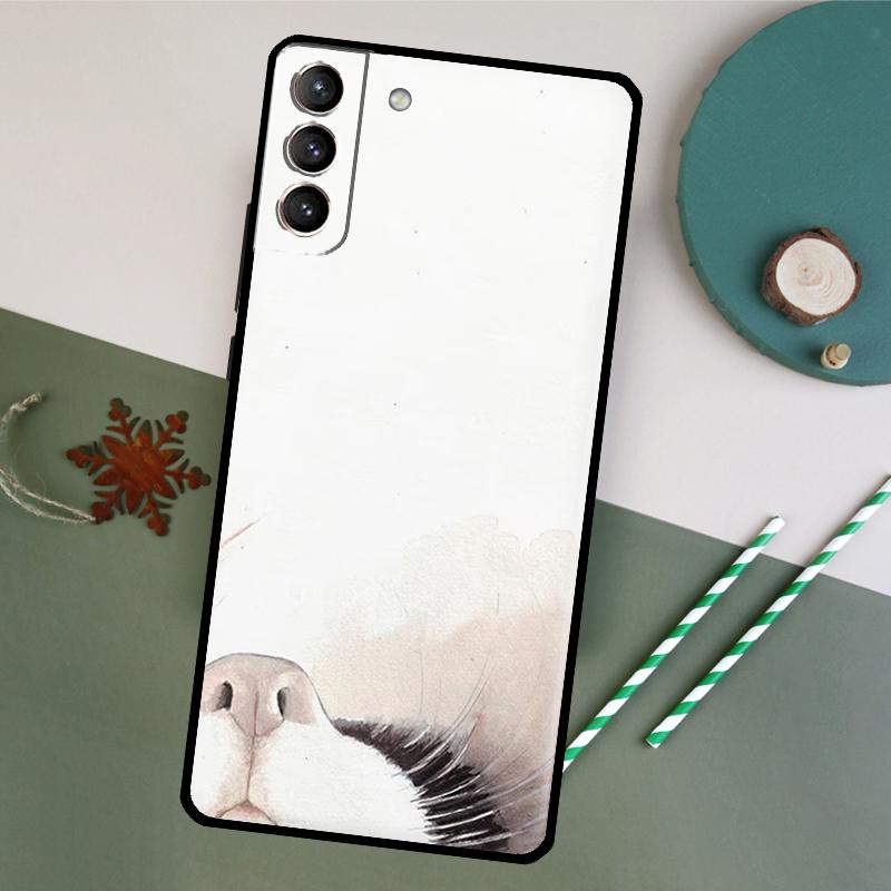 

Minimalist Cats Phone Case For Samsung Galaxy S26 S23 Ultra S20 S21 S22 S24 S25 Plus S10 S25 FE Back Cover Galaxy S20