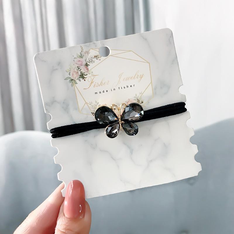 Korean Elegant Rhinestone Flower Scrunchies Women Girls Elastic Hair Rubber Bands Accessories Tie Hair Ring Rope Headwear