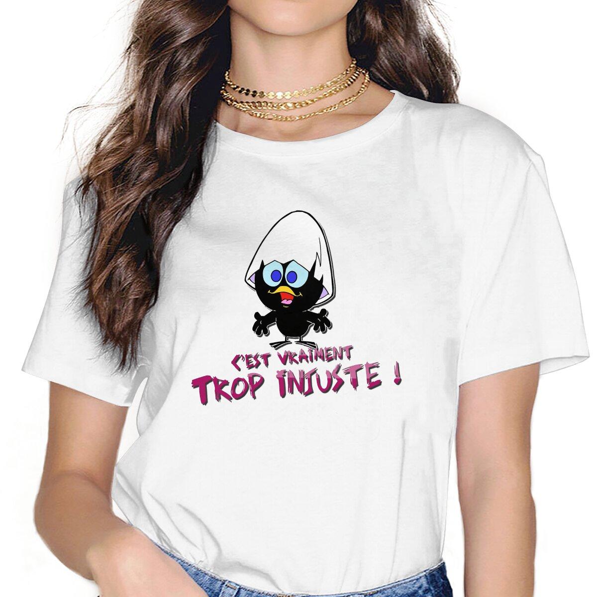 Calimero Anime This is Really Too Unfair Tshirt Girl Tops Goth Summer Short Sleeve Femmes Harajuku T Shirt S