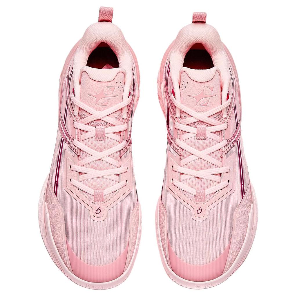 Anta Cushioning Slip Resistant Anti Rollover Low top Basketball Shoes Men's Pink 912541602Q-4