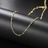Simple Chain Necklace for Women Gold Water-wave Snake Box Chain Clavicle Choker Jewelry on The Neck C002