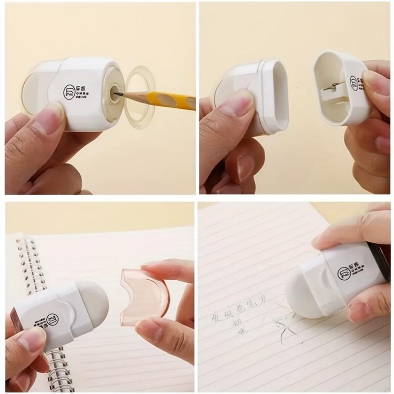 2-in-1 Multifunctional Eraser & Pencil Sharpener - Portable, Dual-Purpose Art and Office Supply for Students