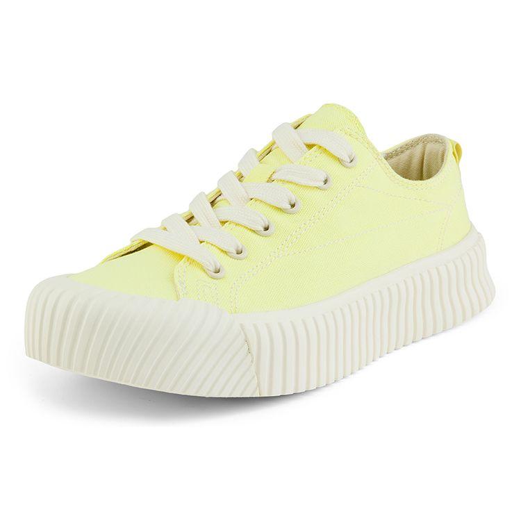 Kappa Casual Comfortable Durable Lightweight Low-Top Canvas Shoes Women sneakers Yellow White K0B45VS32-216