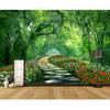 Skogspark 3D Tapet Landskap Väggmålning Vardagsrum Sovrum TV-bakgrund Väggmålning