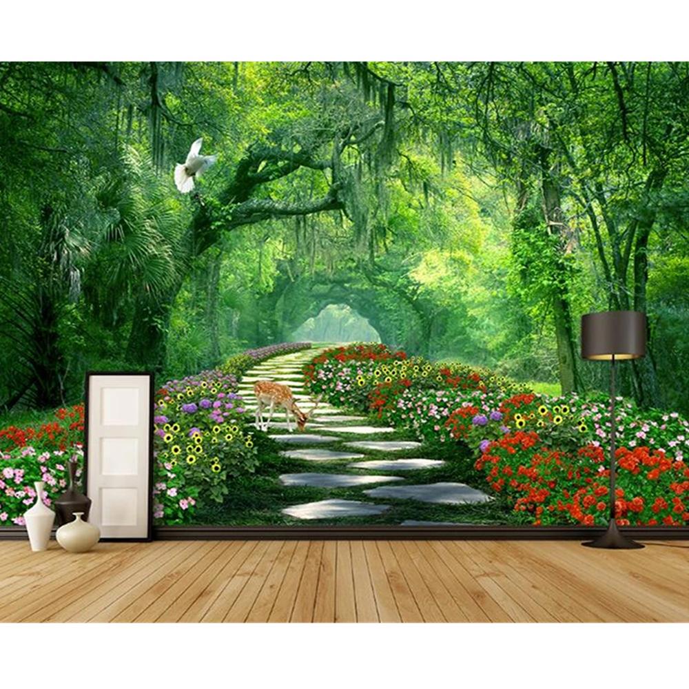 

Лесной парк 3D Обои Пейзаж Фреска Гостиная Спальня ТВ Фон Фреска 200 cm(W) x 140 cm(H)