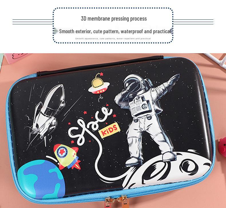 Cartoon Astronaut Large Capacity Pencil Case - Multi-purpose EVA Pencil Box for Kids