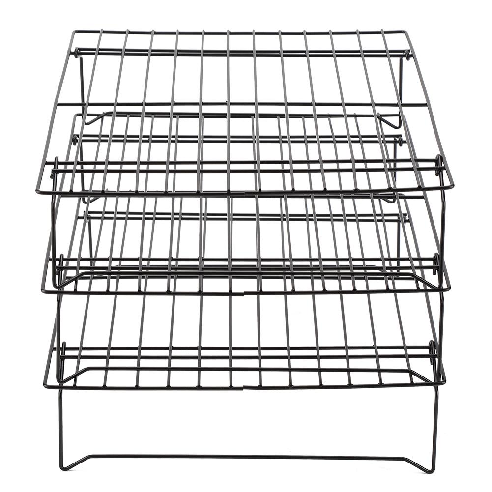 

Carbon Steel Cooling Rack Nonstick Cooking Grill Tray For Biscuit Cake Bread чёрный