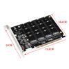 4 Port M.2 NVME SSD To PCIE X16 Adapter Converter Card 4x32Gbps PCIE RAID Support 2230/2260/2280 Host Controller Expansion Card