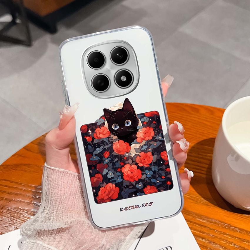 Suitable For Redmi Note 15 14 Pro 14S 15 15C A5 A1 Popular Creative Letters Patterns Phone Case Transparent Silicone Anti Slip Shell For Redmi Housing