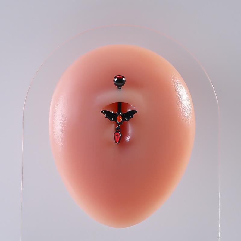 Stainless Steel Halloween Bat Nose Ring, Belly Button Ring, Nipple Ring, Eyebrow Piercing, Ear Cartilage Stud, and Industrial Ear Jewelry