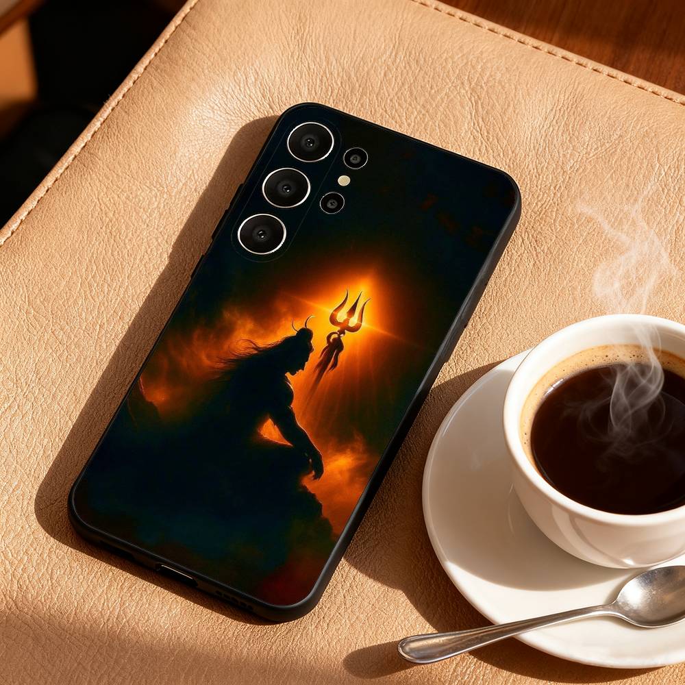 L-Lord S-Shiva M-Mahadev Of India Phone Case For Samsung S26,S25,24,23,22,30,21,10,9,Ultra,Plus,Lite,FE Soft Black Case Samsung S24Plus
