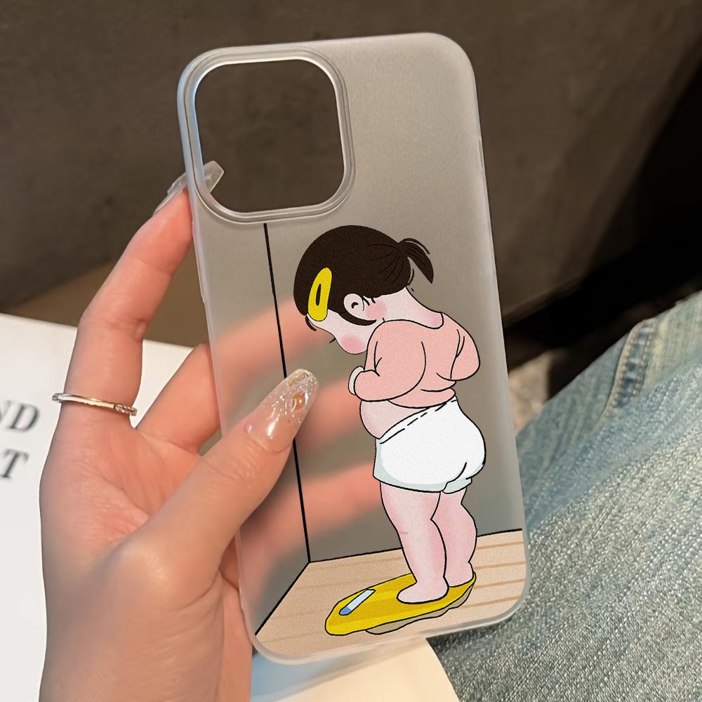 

Прозрачный Матовый Чехол для Телефона для iPhone 11 Funda iPhone 13 14 15 Pro Max Plus 12 Mini 13pro Мягкий Силиконовый Мультяшный Чехол для Девочек For 12 Mini 13 Mini