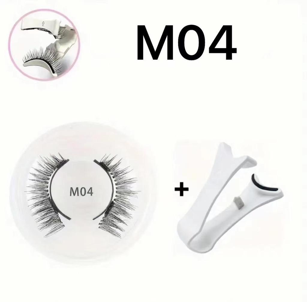 Portable Magnetic White Applicator Set for Glue-Free False Eyelashes