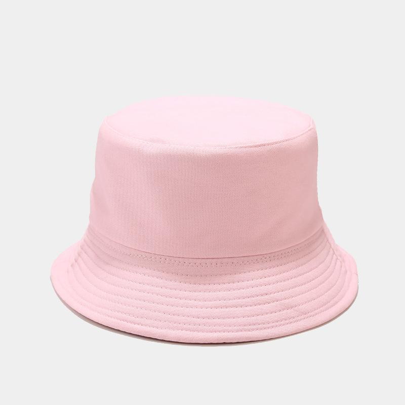 European and American New Solid Color Light Board Double-sided Bucket Hat Outdoor Sunscreen Simple Sun Hat Foldable Basin Hat