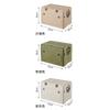Double-Layered Picnic Storage Box, Folding Design for Outdoor Use with Multi-Functional Organizer