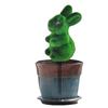 Easter Foam Rabbit Topiary Artificial Bunny-Shaped Topiary Tree Pot Fake Plant Easter Spring Theme Animal Sign Decor