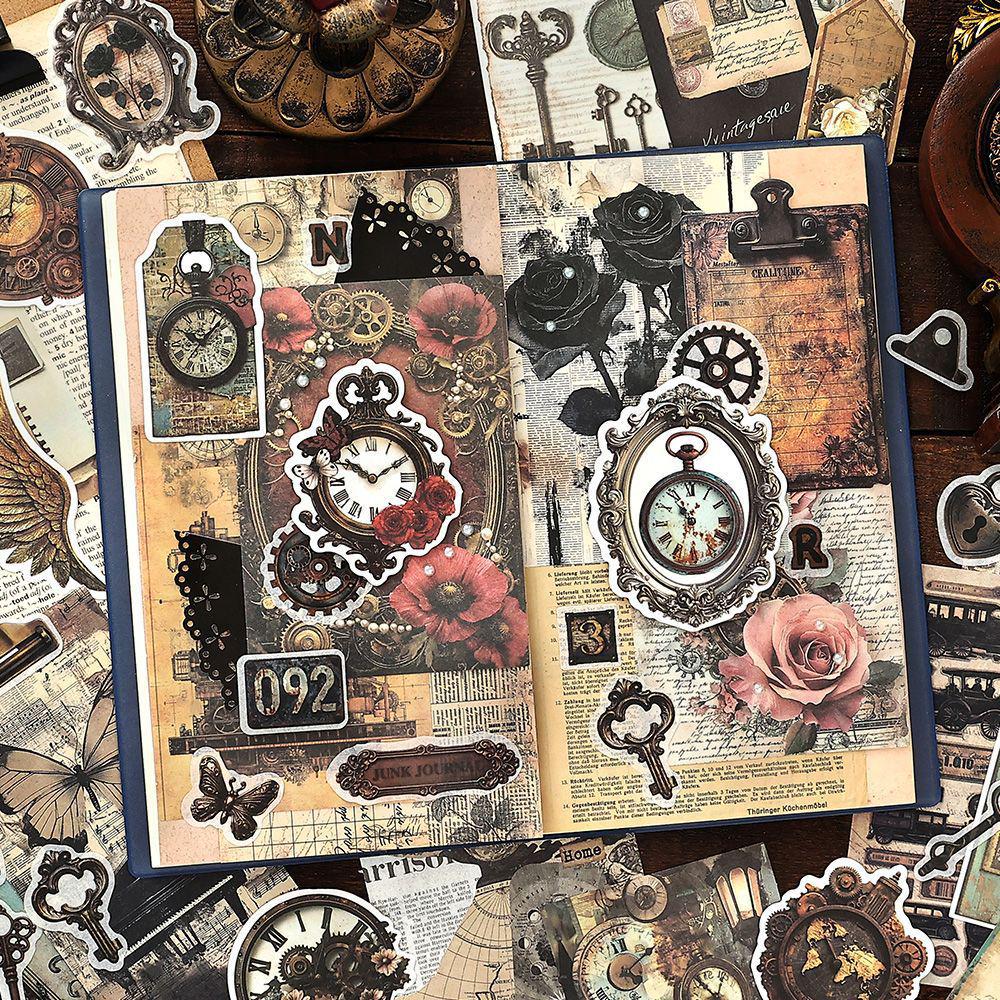 Infeel.Me Time Collection: Retro Pattern Journal Stickers - 200 Sheets Pack